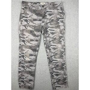 Goodthreads Cargo Pants Mens 36x32 Gray Camouflage Stretch Canvas Skinny Leg